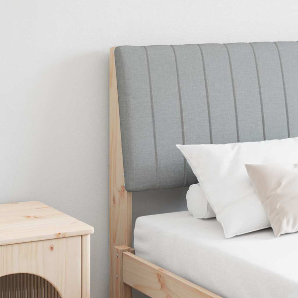 Cabecero tapizado Gris Claro 150 cm Madera de pino macizo D