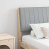 Cabecero tapizado Gris Claro 150 cm Madera de pino macizo 1