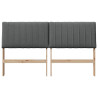 Cabecero tapizado Gris oscuro 150 cm Madera de pino macizo 4