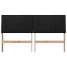 Cabecero tapizado Negro 150 cm Madera de pino macizo 4