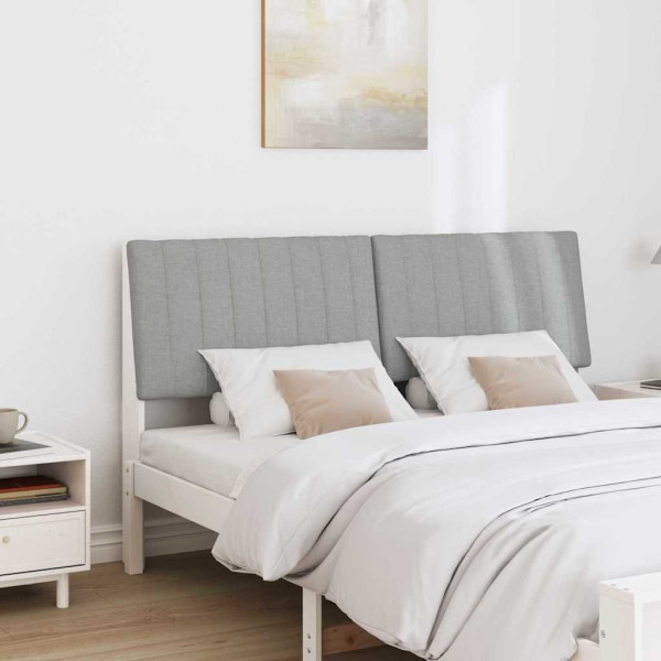 Cabecero tapizado Gris Claro 150 cm Madera de pino macizo M 3