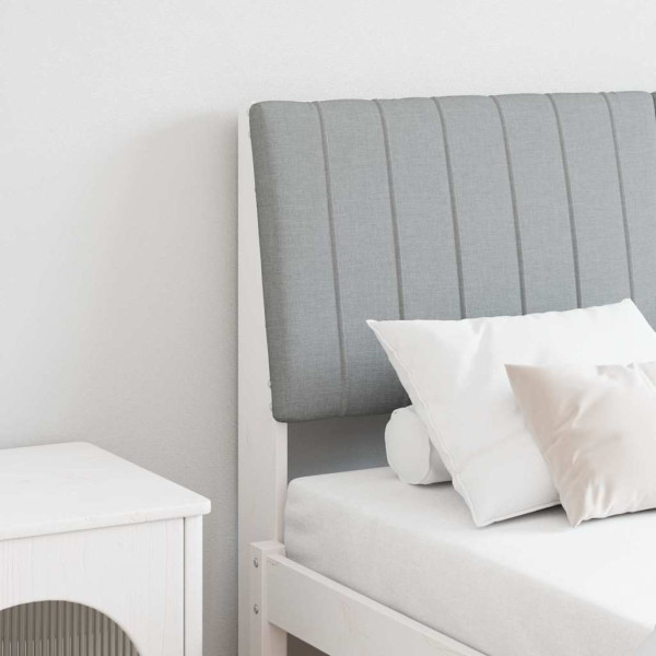Cabecero tapizado Gris Claro 140 cm Madera de pino macizo D
