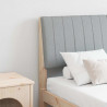 Cabecero tapizado Gris Claro 135 cm Madera de pino macizo 1