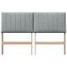 Cabecero tapizado Gris Claro 135 cm Madera de pino macizo 4