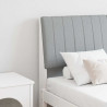 Cabecero tapizado Gris Claro 135 cm Madera de pino macizo 1