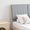 Cabecero tapizado Gris Claro 120 cm Madera de pino macizo 1