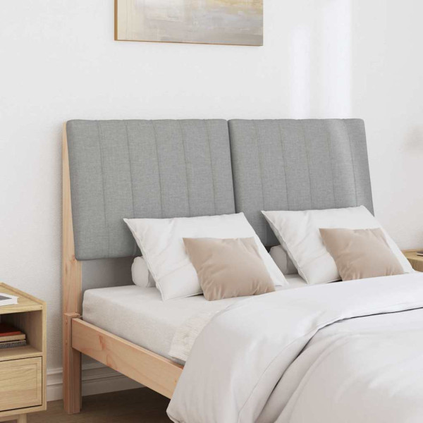 Cabecero tapizado Gris Claro 120 cm Madera de pino macizo M 3