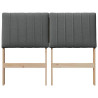 Cabecero tapizado Gris oscuro 120 cm Madera de pino macizo 4