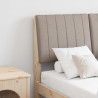 Cabecero tapizado Taupé 120 cm Madera de pino macizo 1