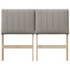 Cabecero tapizado Taupé 120 cm Madera de pino macizo 4