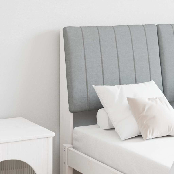 Cabecero tapizado Gris Claro 120 cm Madera de pino macizo D