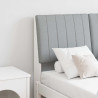 Cabecero tapizado Gris Claro 120 cm Madera de pino macizo 1