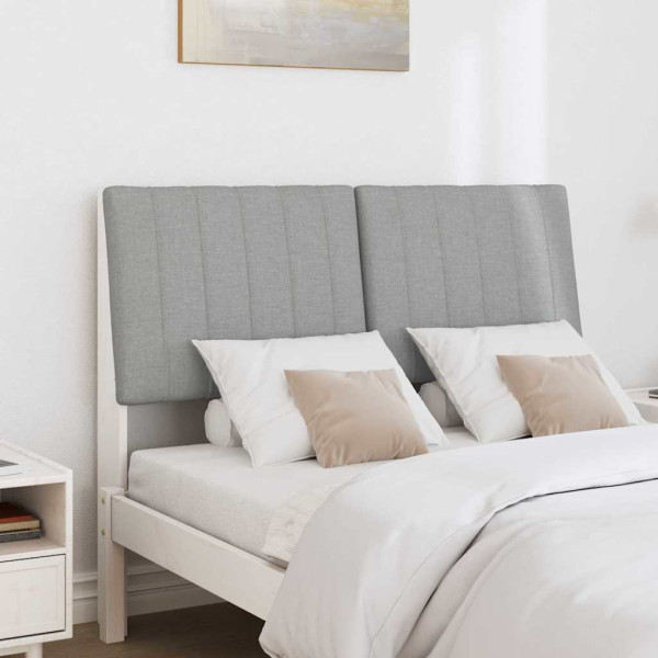 Cabecero tapizado Gris Claro 120 cm Madera de pino macizo M 3