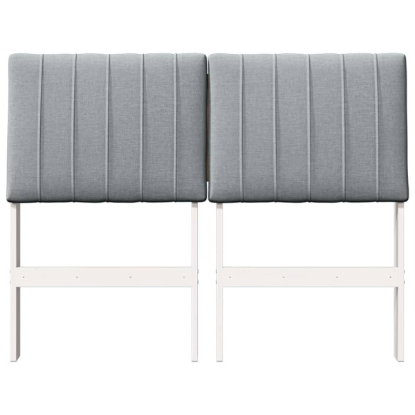 Cabecero tapizado Gris Claro 120 cm Madera de pino macizo M 4