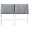Cabecero tapizado Gris Claro 120 cm Madera de pino macizo 4