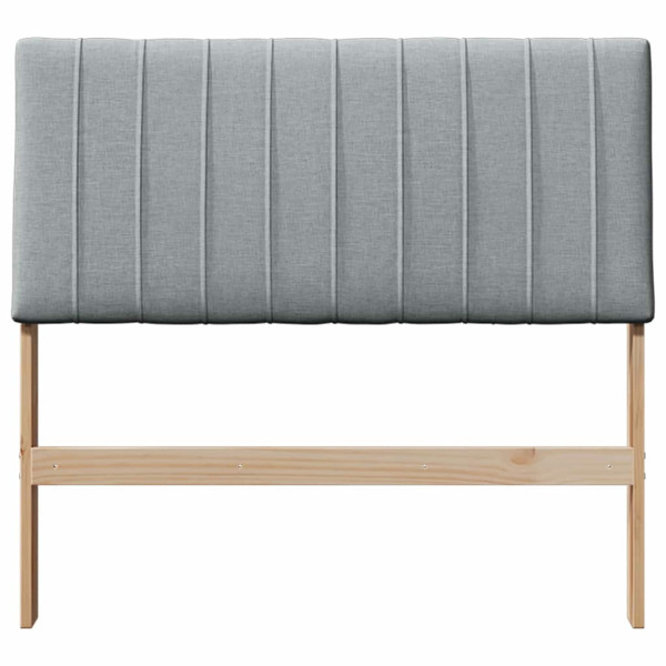 Cabecero tapizado Gris Claro 100 cm Madera de pino macizo M 4