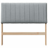 Cabecero tapizado Gris Claro 100 cm Madera de pino macizo 4