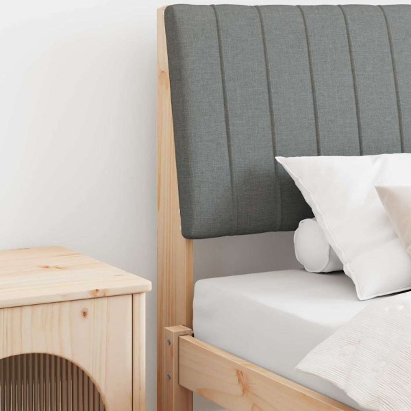 Cabecero tapizado Gris oscuro 100 cm Madera de pino macizo D