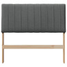Cabecero tapizado Gris oscuro 100 cm Madera de pino macizo 4