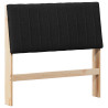 Cabecero tapizado Negro 100 cm Madera de pino macizo 2