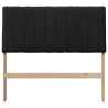 Cabecero tapizado Negro 100 cm Madera de pino macizo 4
