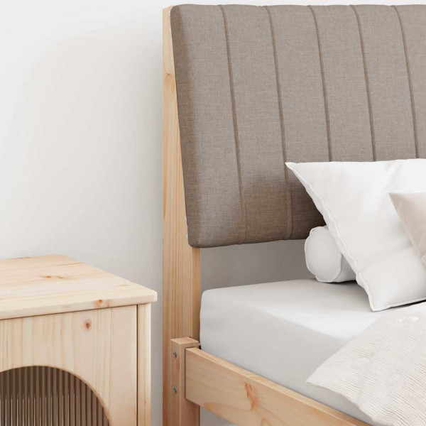 Cabecero tapizado Taupé 100 cm Madera de pino macizo D