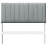 Cabecero tapizado Gris Claro 100 cm Madera de pino macizo 4