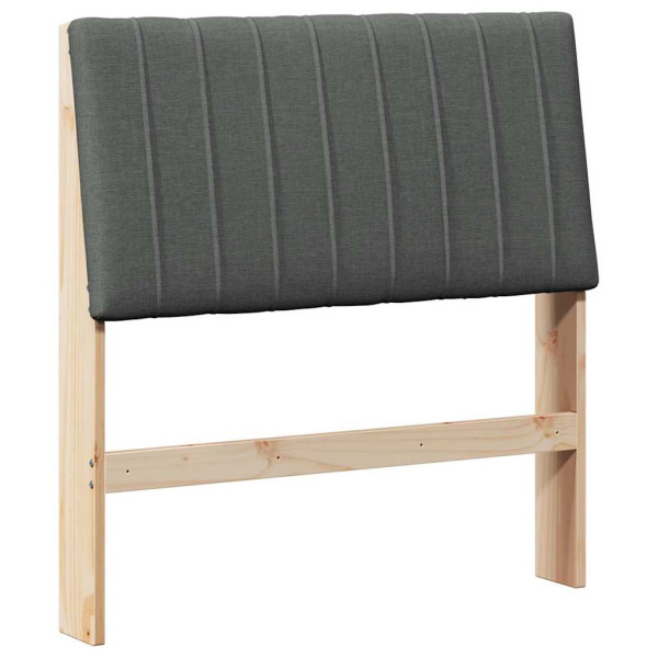 Cabecero tapizado Gris oscuro 90 cm Madera de pino macizo M 2