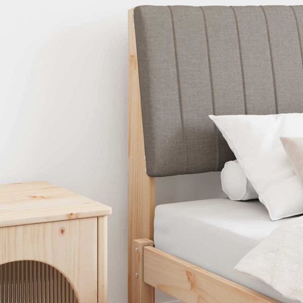 Cabecero tapizado Taupé 90 cm Madera de pino macizo D