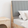 Cabecero tapizado Gris Claro 80 cm Madera de pino macizo 1
