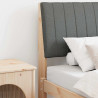 Cabecero tapizado Gris oscuro 80 cm Madera de pino macizo 1
