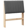 Cabecero tapizado Gris oscuro 80 cm Madera de pino macizo 2