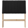 Cabecero tapizado Negro 80 cm Madera de pino macizo 4