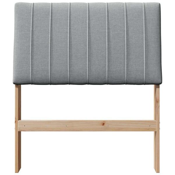 Cabecero tapizado Gris Claro 75 cm Madera de pino macizo M 4