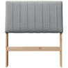 Cabecero tapizado Gris Claro 75 cm Madera de pino macizo 4