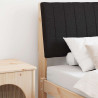 Cabecero tapizado Negro 75 cm Madera de pino macizo 1