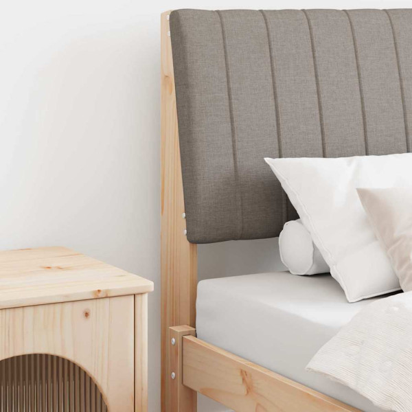 Cabecero tapizado Taupé 75 cm Madera de pino macizo D