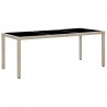 Set comedor de jardín 9 piezas y cojines ratán sintético beige 2