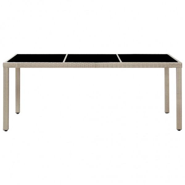 9 pcs conjunto jantar exterior com almofadões vime PE bege M 3