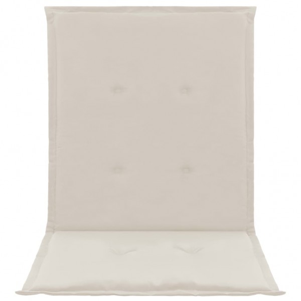 Cojín silla jardín respaldo bajo 2 uds tela Oxford crema M 4