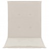 Cojín silla jardín respaldo bajo 4 uds tela Oxford crema 4