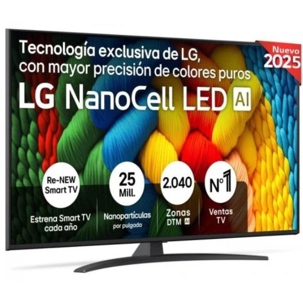 Smart LG 55" 4K UHD 55NANO81A6A negro M 4