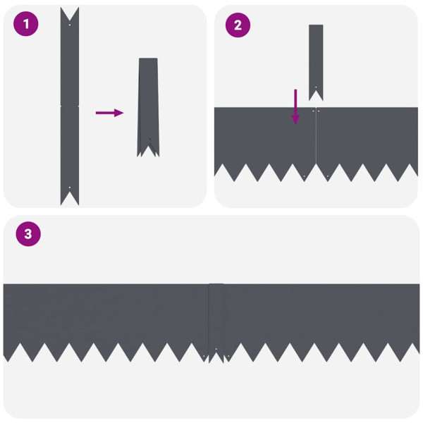 Borduras para césped 50 pcs Antracita 100 x 0.5 x 20 cm Acero M 5