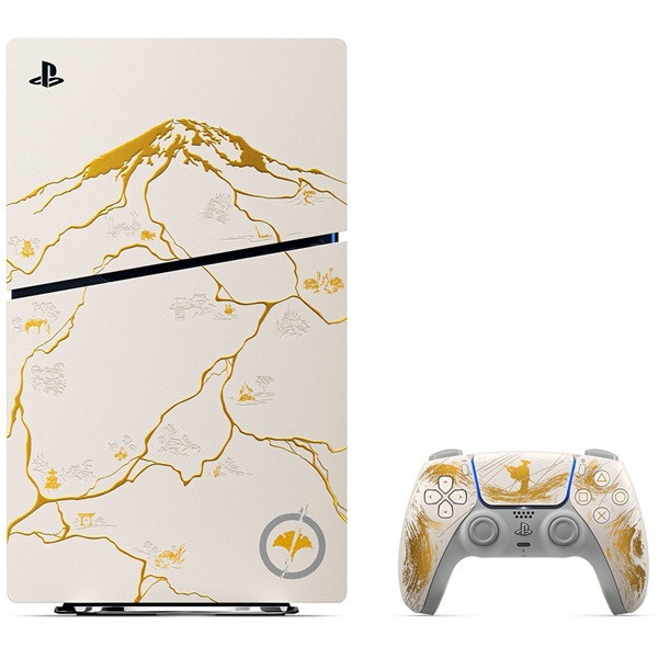Consola de videojogos SONY Playstation 5 Slim 1 TB versão disco Ghost of Yotei dourado M 2