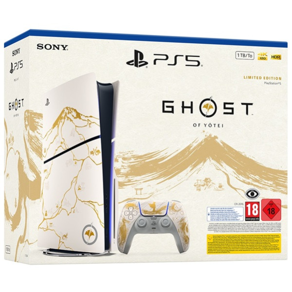 Videoconsola SONY Playstation 5 Slim 1TB versión disco Ghost of Yotei dorado M 5