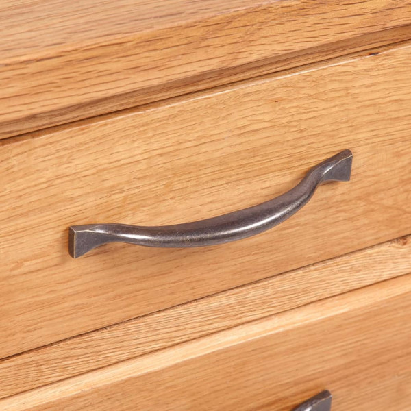 Mesita de noche con 3 cajones madera maciza roble 40x30x54 cm M 4