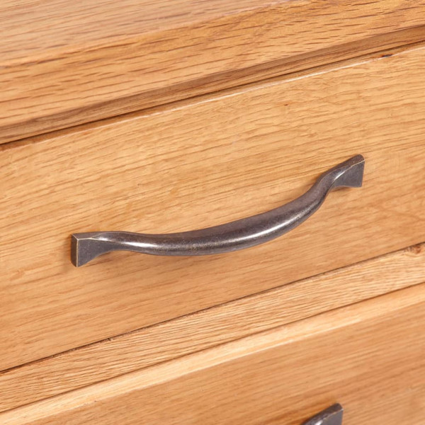 Mesitas de noche 2 unidades madera maciza de roble 40x30x54 cm M 5