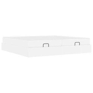 Estructura de cama Blanco puro 200 x 200 cm Cuero sintético H