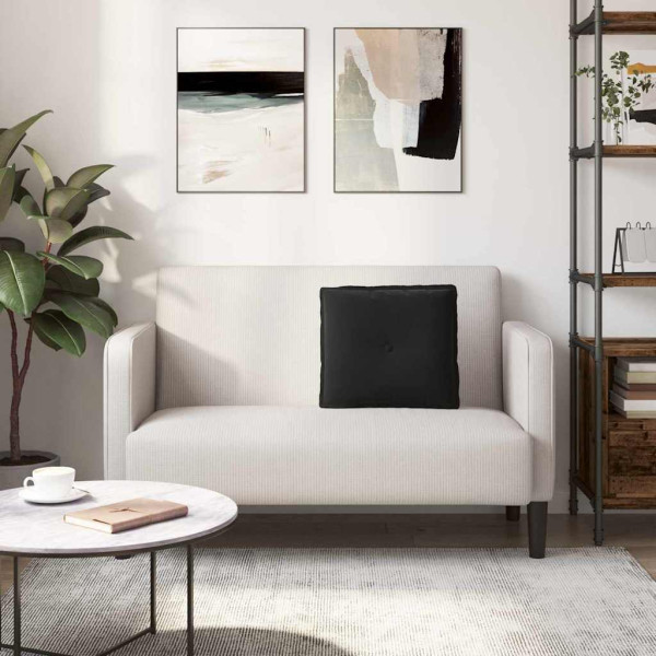 Cojín de Espalda Negro 50 x 45 cm Tela de pana M 4