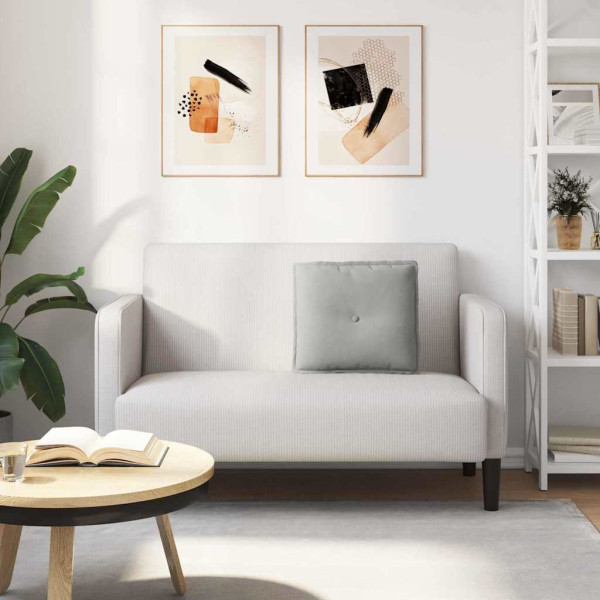 Cojín de Espalda Gris Claro 50 x 45 cm Tela de microfibra M 4